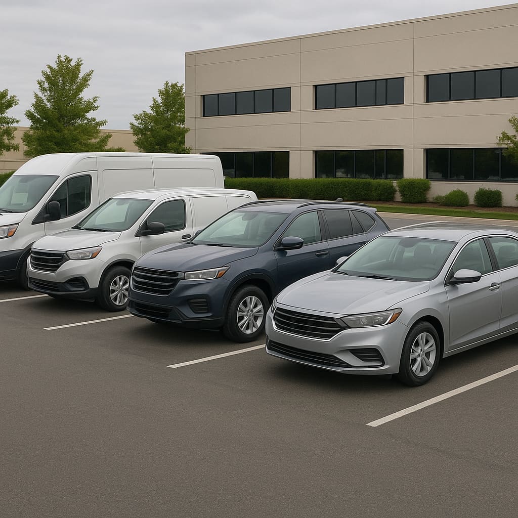 Saubere Firmenfahrzeuge nach Flottenwäsche